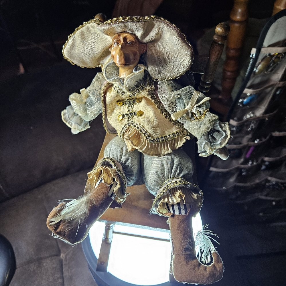 Rare Signed Katherine's Collection Wayne Kleski Retired Monkey Victorian Dolls - Picture 3 of 10